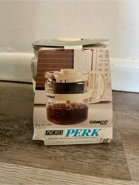 Vintage Gemco The Micro Perk Microwave Percolator Coffee Pot 2-4 Cup Made In USA